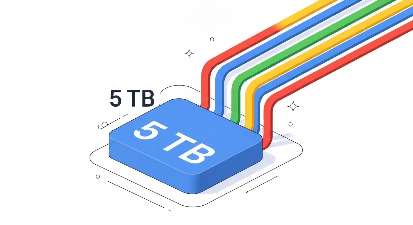 Google AI Pro Doubles Storage to 5TB — No Price Increase